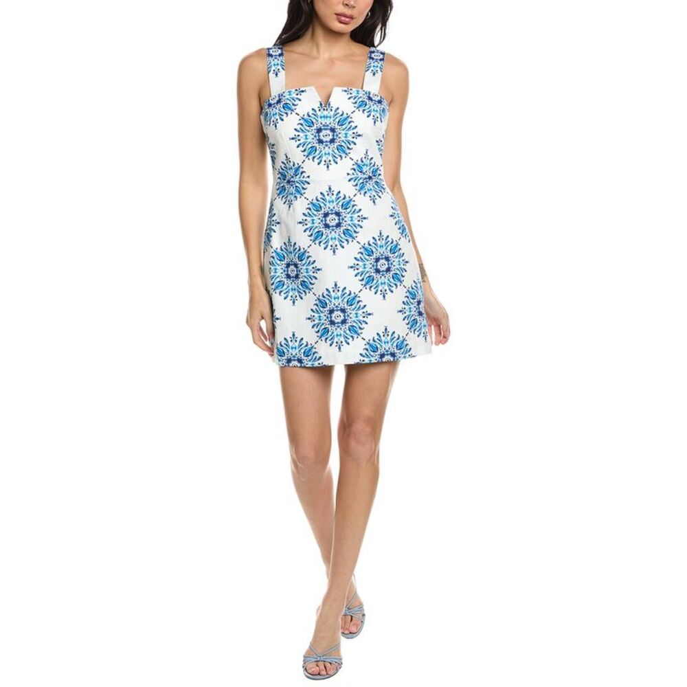 Allison Womens  Margot Linen-Blend Mini Dress, White